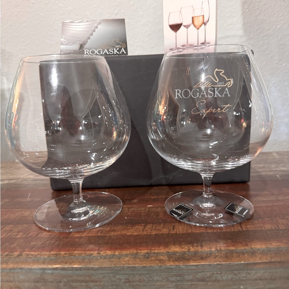 Rogaska Crystal 'Expert' Cognac Glasses 26 oz., Crystalline, Mouth Blown